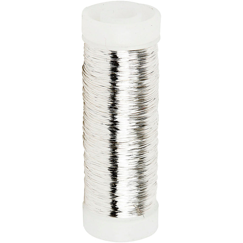Load image into Gallery viewer, Https: www.cchobby.nl verzilverd-draad-dikte-0-2-mm-verzilverd-50-gr-110-m-1-rol
