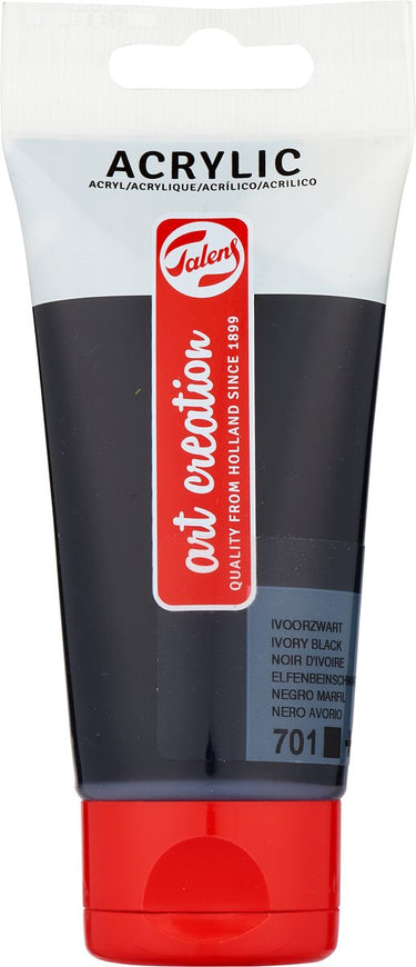 Talens tac acrylverf ivoorzwart 75 ml
