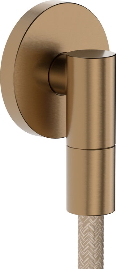 Hansgrohe fixfit fine s muuraansluitbocht zonder terugslagklep brushed bronze