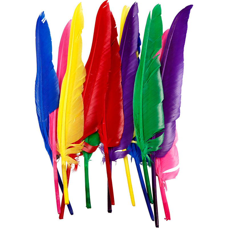 Afbeelding laden in galerijviewer, Https: www.cchobby.nl veren-l-27-cm-diverse-kleuren-12-stuk-1-doos
