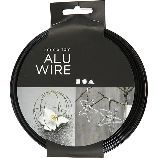 Creativ company https: www.cchobby.nl alu-draad-rond-dikte-2-mm-zwart-10-m-1-rol