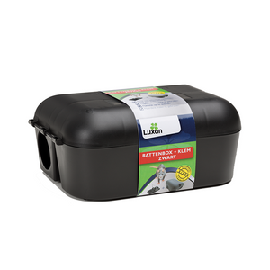 Luxan 1075210 - rattenbox + klem zwart 1s | 1 stuks