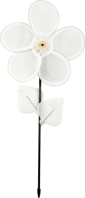 Creativ company creotime - bloemen windmolen 32 cm wit