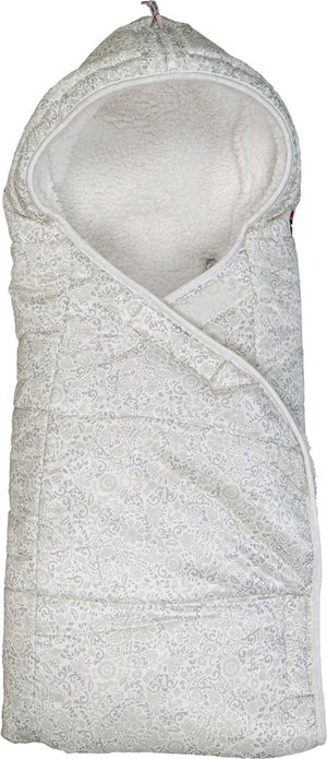 Lodger wrapper - wikkeldeken voor autostoel - wit - 0-9 maanden - winddicht warm - omslagdoek baby
