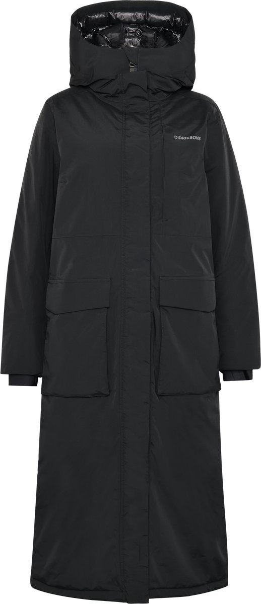Didriksons leya wns parka l 4 dames outdoorjas - black