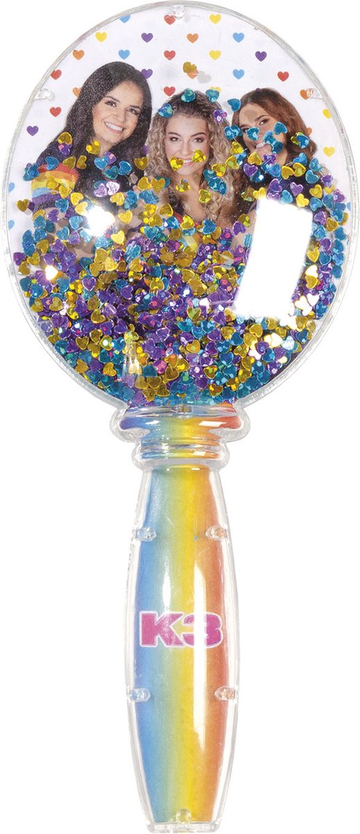 ギャラリービューアに画像をロードする, Totum k3 glitter kinder haar borstel - speelgoed meisjes junior vanaf 3 jaar- met bewegende glitters - studio 100 kids beauty
