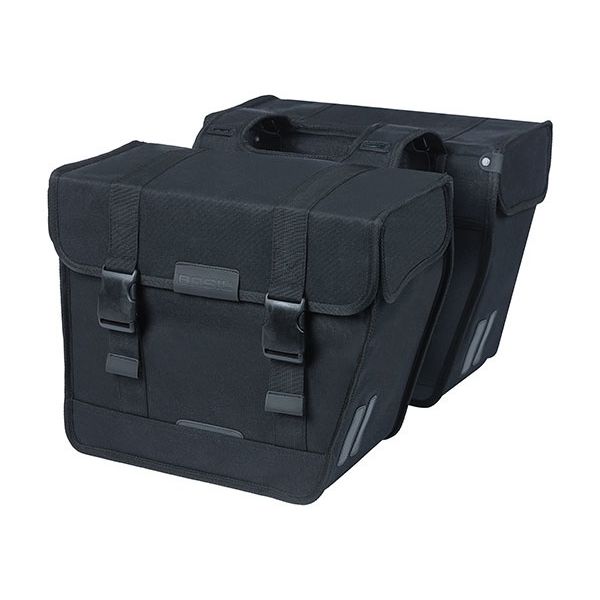 Load image into Gallery viewer, Basil Kavan Eco Classic 46L Dubbele Fietstas Zwart
