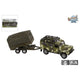 Kids globe land rover met aanhanger military
