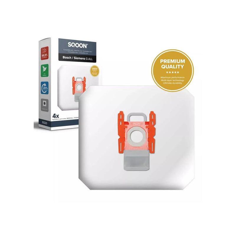 Cargue la imagen en el visor de la galería, Sqoon stofzuigerzak bosch siemens g-all 3-d pro doos a 4 stuks
