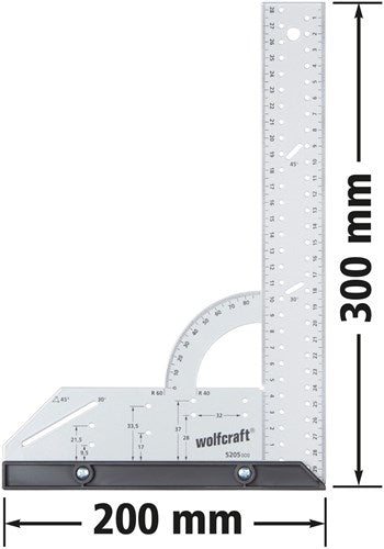 Load image into Gallery viewer, Wolfcraft universele winkelhaak | l 300mm | 1 stuk - 5205000

