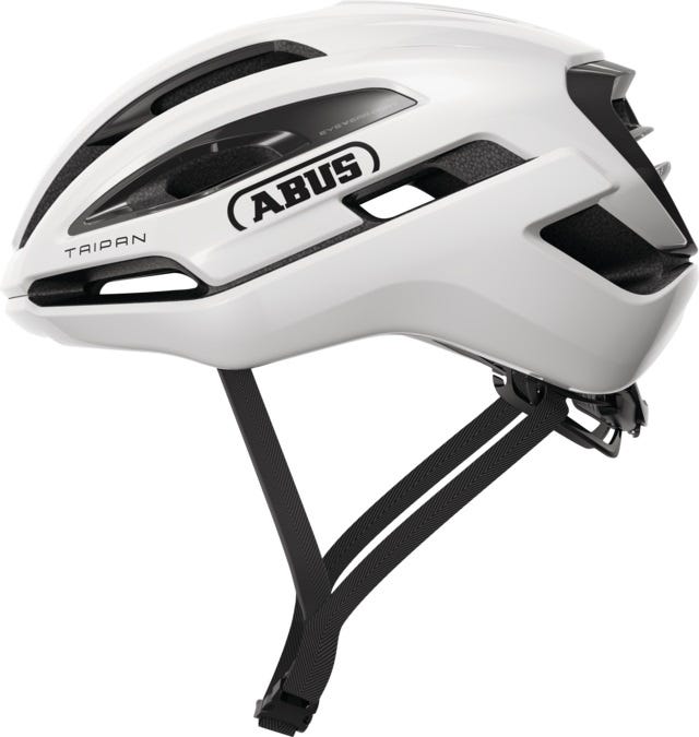 Afbeelding laden in galerijviewer, Abus fietshelm taipan shiny white l - 57-61 cm - wit - geschikt voor gebruik op gravel bikes - 295 g
