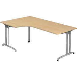 Bach hoekbureau hammerer vbs82 3 melamine 200x120cm esdoorn