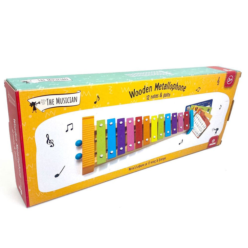 Afbeelding laden in galerijviewer, 12 noten metalen xylophone. 3+
