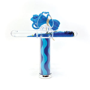 Mini liquid caleidoscope 'blauwe golven'