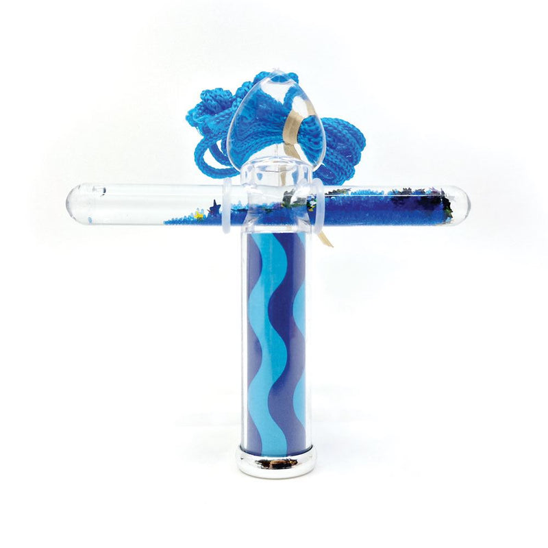 Afbeelding laden in galerijviewer, Mini liquid caleidoscope 'blauwe golven'
