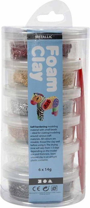 Foam clay ®, 6x14 gr, kleuren assorti