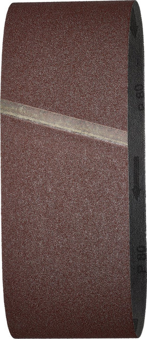 Wolfcraft - schuurbanden voor bandschuurmachine - korrel 80 - 6 stuks - 76 x 457 mm - schuurpapier rollen - schuurrollen - schuurband - 3113000