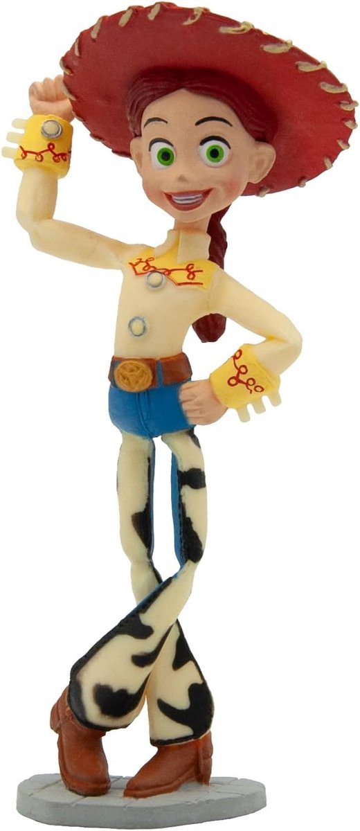 Bullyland 12762 – speelfiguur disney pixar toy story cowgirl jessie – levensecht en detailrijk vormgegeven – ideaal als taartfiguur, verzamelobject of klein cadeautje voor kinderen vanaf 3 jaar