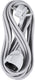 Q-link verlengsnoer - platte stekker - randaarde - 3 x 1.5 mmâ² - 5 meter - textiel - grijs