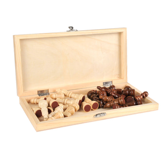 Goki schaakbord plooibaar, veldgrootte 30mm, 26x13x3cm