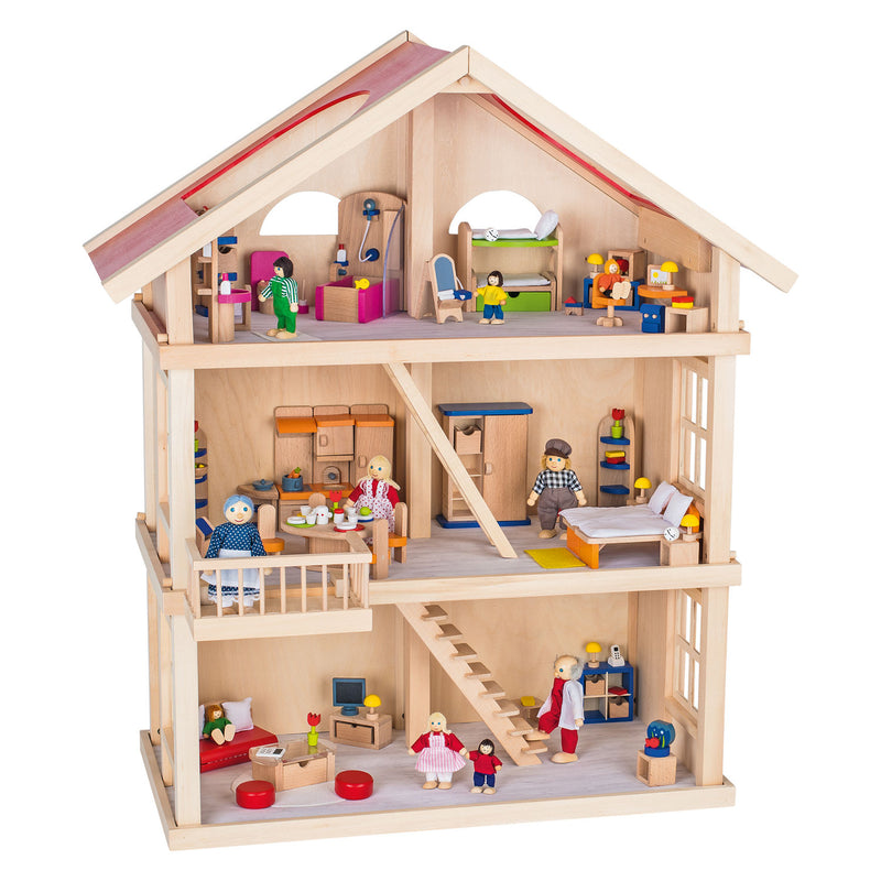 Afbeelding laden in galerijviewer, Goki houten poppenhuis xl
