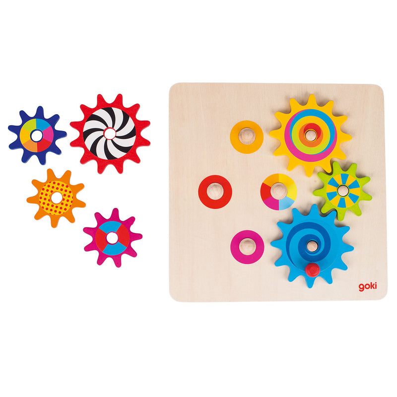 Load image into Gallery viewer, Goki tandwiel puzzel, 8dlg.
