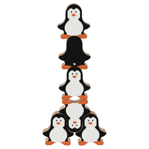 Goki houten stapelspel pinguin