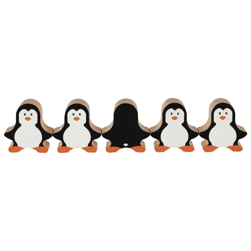 Afbeelding laden in galerijviewer, Goki houten stapelspel pinguin
