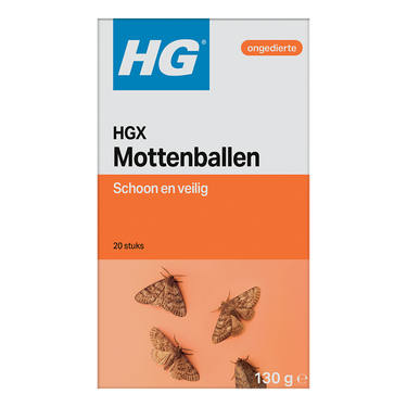 Hg x mottenballen | voor de effectieve bestrijding van motten