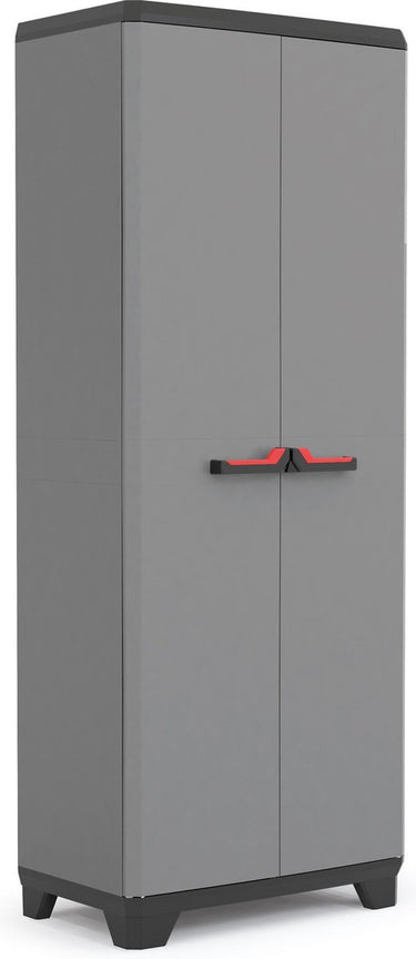 Keter stilo multipurpose hoge kast - 3 halve planken - 68x39x173 cm - donkergrijs zwart