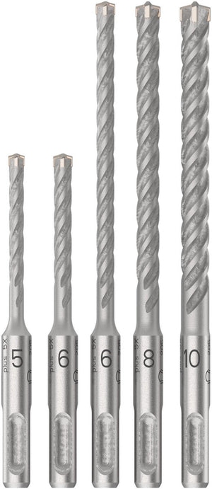 Bosch accessoires pro sds plus-5x hammer drill bit set | 5 6 6 8 10 mm | 5 pcs - 2608833910