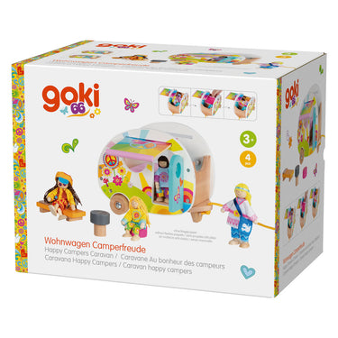 Goki houten happy campers caravan speelgoed