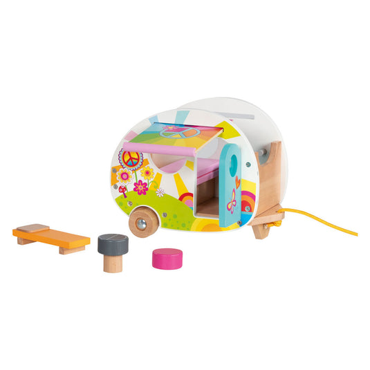 Goki houten happy campers caravan speelgoed