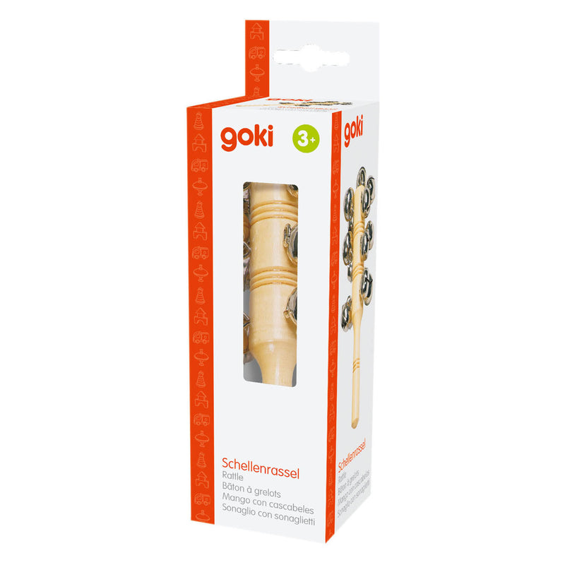 Afbeelding laden in galerijviewer, Goki houten instrument bell stick met 13 bellen
