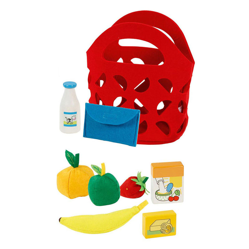 Afbeelding laden in galerijviewer, Goki winkeltas met boodschappen vilt, 9dlg.

