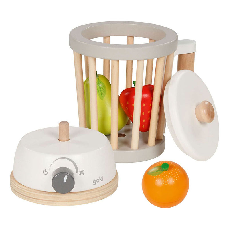 Afbeelding laden in galerijviewer, Goki houten blender met fruit, 7dlg.
