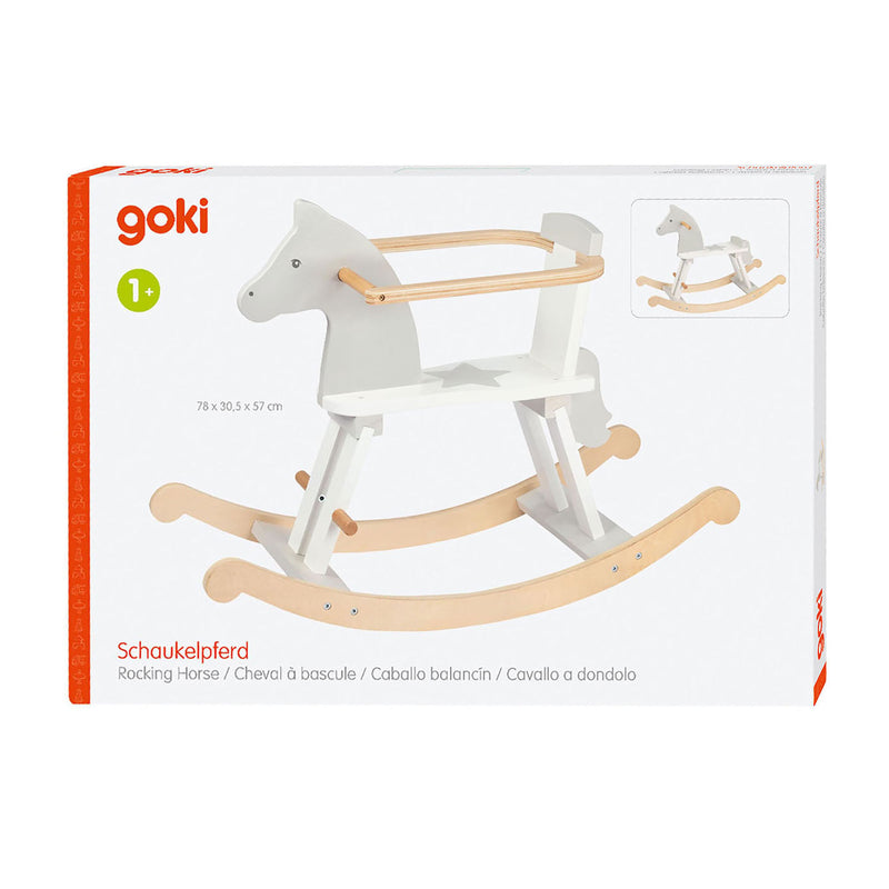 Load image into Gallery viewer, Goki houten hobbelpaard wit
