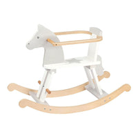 Goki houten hobbelpaard wit - 78 x 57 x 30 cm