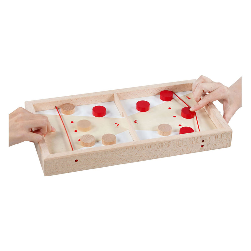 Load image into Gallery viewer, Goki houten puck schieten speeltafel 2in1, 11dlg.
