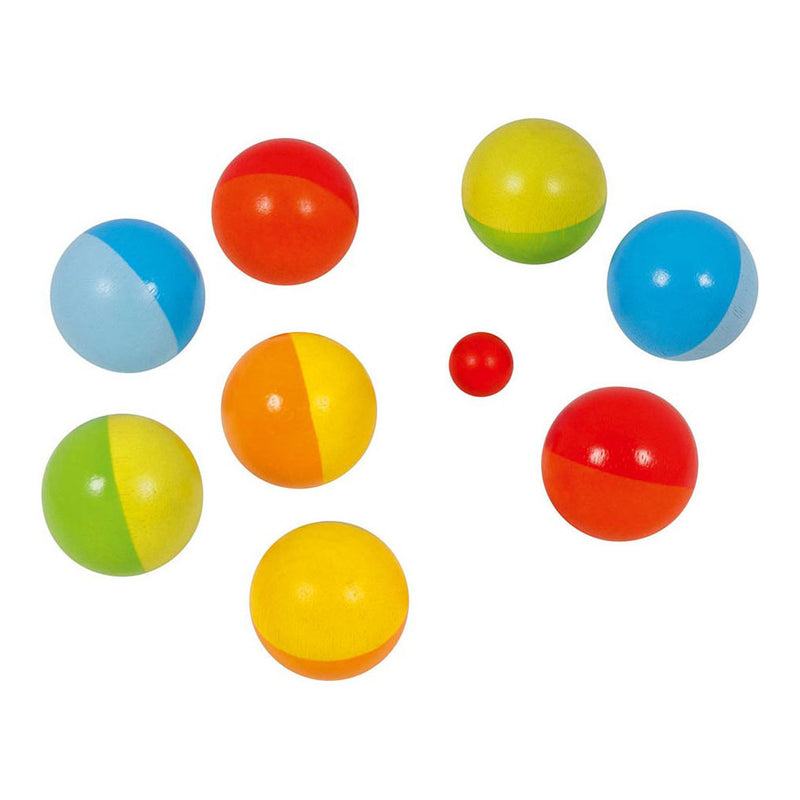 Load image into Gallery viewer, Goki houten jeu de boules spel met katoenen zak, 9dlg.
