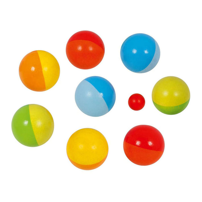 Load image into Gallery viewer, Goki houten jeu de boules spel met katoenen zak, 9dlg.

