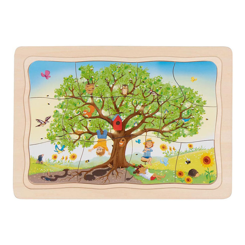 Afbeelding laden in galerijviewer, Goki houten legpuzzel mijn appelboom, 32st.
