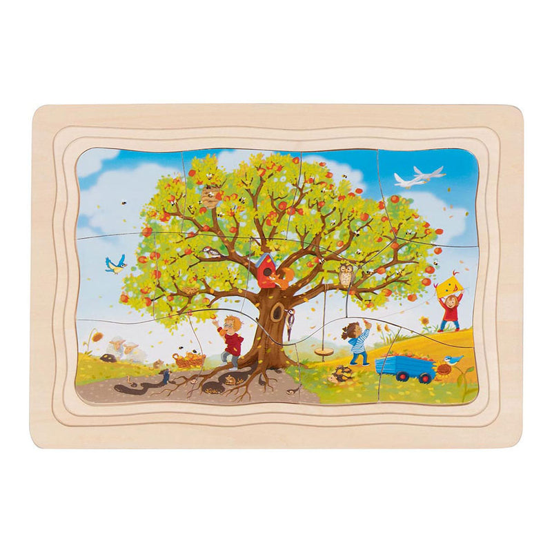 Afbeelding laden in galerijviewer, Goki houten legpuzzel mijn appelboom, 32st.
