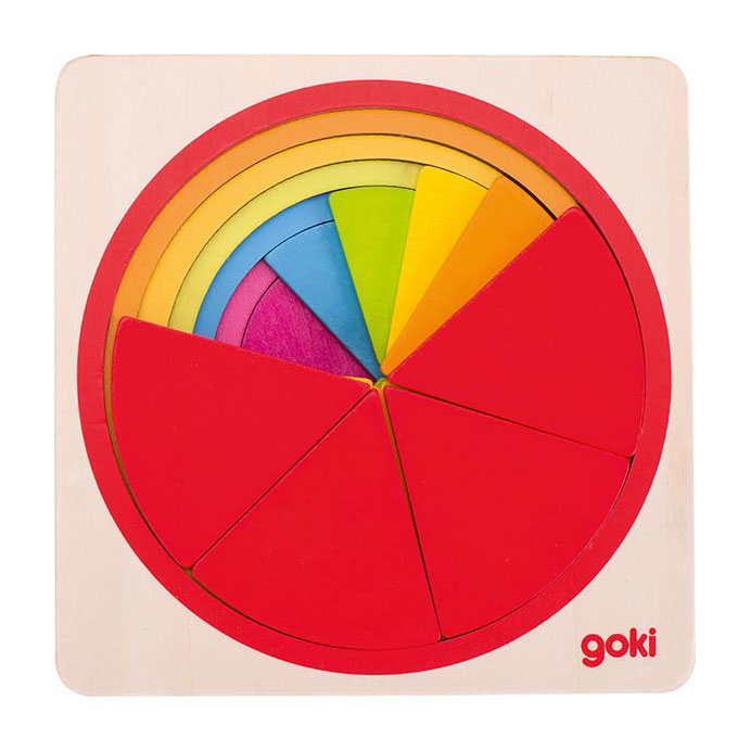 Load image into Gallery viewer, Goki houten lagenpuzzel cirkel, 21st.
