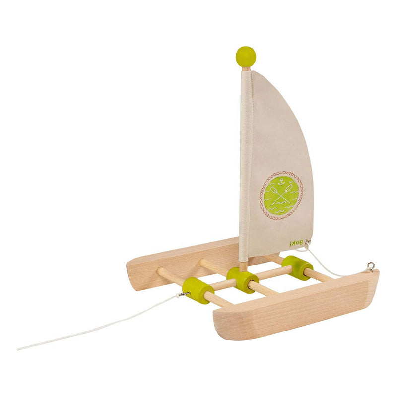 Load image into Gallery viewer, Goki houten catamaran bouwpakket, 11dlg.
