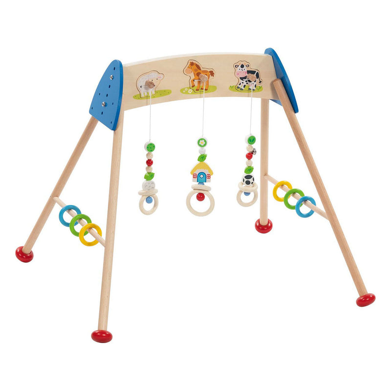 Load image into Gallery viewer, Goki houten babygym boerderijdieren met geluid
