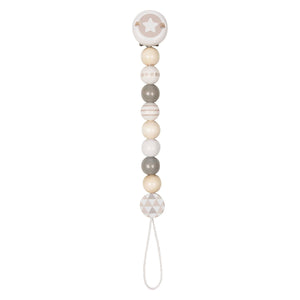 Goki houten fopspeenketting ster - grijs