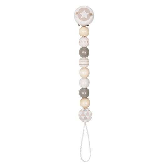 Goki houten fopspeenketting ster - grijs