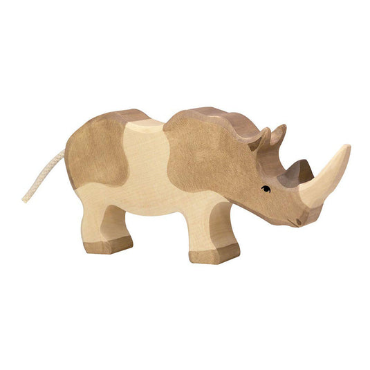 Goki holztiger houten neushoorn