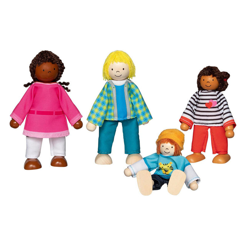 Load image into Gallery viewer, Goki flexibele poppen interculturele familie, 4st.
